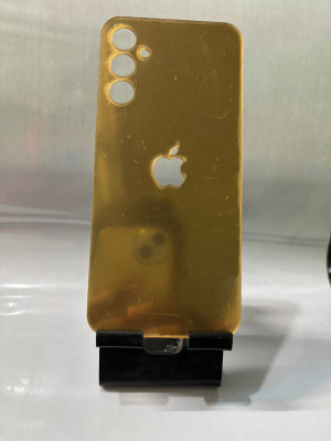 TWUAOP SAMSUNG GALAXY F55 5G ACRYLIC MIRROR BACK PANNEL APPLE Mobile Skin(Gold)