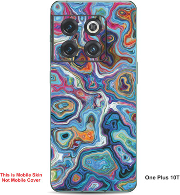 VYBE The Smart Choice One Plus 10T Abstract Embossed Mobile Skin(Dark Pastel Red A10)