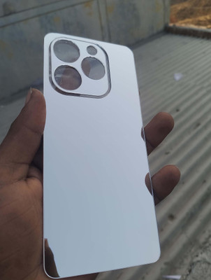 MOKPLZ Infinix SMART 8 MOBILE SKIN SILVER BACK PANNEL Mobile Skin(Silver)