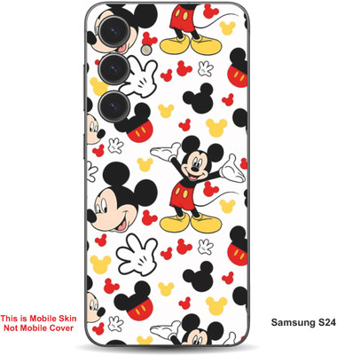 VYBE The Smart Choice Samsung S24 Mickey Mouse Embossed Mobile Skin(Milk White, Black 14)