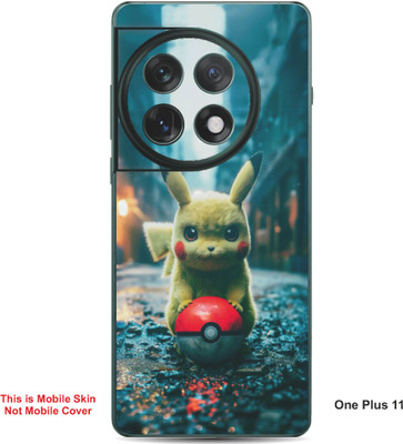 VYBE The Smart Choice One Plus 11 Pikachu Embossed Mobile Skin(Dark Beige 26)