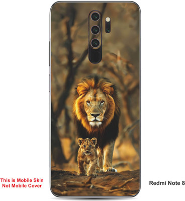VYBE The Smart Choice Redmi Note 8 Lion Embossed Mobile Skin(Clay Brown 15)