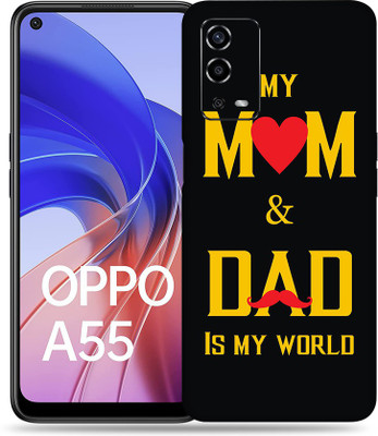 SkinoMania Oppo-A55 Mobile Skin(Multicolour My Mom & Dad Is My World)