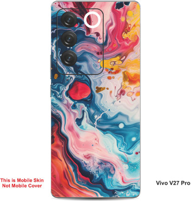 VYBE The Smart Choice Vivo V27 Pro Abstract Embossed Mobile Skin(Amaranth 6)