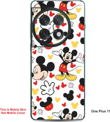 VYBE The Smart Choice One Plus 11 Mickey Mouse Embossed Mobile Skin(Milk White, Black 26)