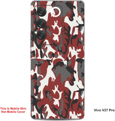 VYBE The Smart Choice Vivo V27 Pro Camouflage Embossed Mobile Skin(Sanguine Brown 6)