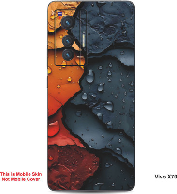 VYBE The Smart Choice Vivo X70 Art Embossed Mobile Skin(Gunmetal 12)