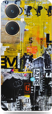 SkinoMania Vivo y27 Mobile Skin(Abstract-Azure Multicolor Mobile Skin)