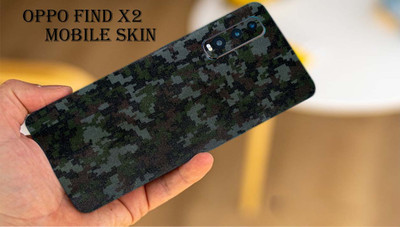 BugguSkin Oppo Find X2 Mobile Skin(Ulltra Super Camouforlage Military Green Skin With High Matte Finish., Mobile Skin (Back+Side+Camera))