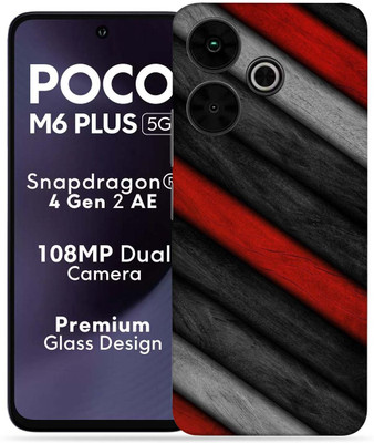 OggyBaba OggyBaba Poco M6 Plus 5g Mobile Skin(Colorfull-Wood)