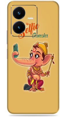 SkinoMania Vivo Y22 Mobile Skin(Multicolor Selfie Ganesh)