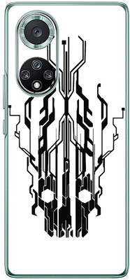 FCS Huawei nova 9 Printed Back skin Mobile Skin(Digital Flaming Cyber Skull White)