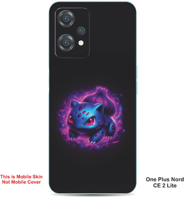 VYBE The Smart Choice One Plus Nord CE 2 Lite Bulbasaur Pokemon Embossed Mobile Skin(Warm Purple 32)