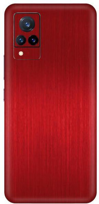 Vcare GadGets Dark Red Brushed vivo V21 5G Mobile Skin(Dark Red Brushed)