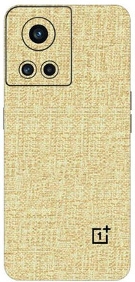 Vcare GadGets One Plus 10 R 5G Skin Back Side With Camera Protection High Quality Premium Mobile Skin(Wooden Hemp Light)