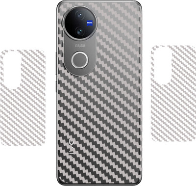 SHIVATRIX vivo V50 5G, 3D CARBON FIBER ULTRA THIN BACK LAMINATION, (PACK OF 2) Mobile Skin(Transparent)