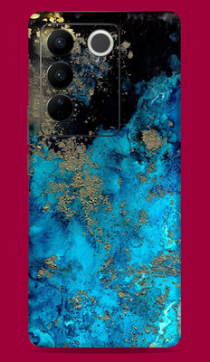 SkinoMania Vivo V27 Pro 5G Mobile Skin(Multicolor Blue-Aqua)