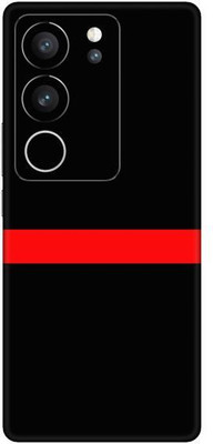 Vcare GadGets Black Red Strip L1 Vivo V29 5G Mobile Skin(Multicolor)