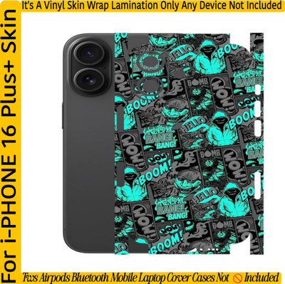 Flipkart SmartBuy COMPETABLE 4 I PHONE_16_PLUS MOBILE SKIN(BACK+SIDE+CAMERA)BOOM_7ST Mobile Skin(I PHONE_16_PLUS MOBILE SKIN(COVER CASE DEVICE NOT INCLUDED)MULTI_COLOUR)