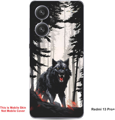 VYBE The Smart Choice Redmi 13 Pro Plus Wolf Embossed Mobile Skin(Carbon Grey 9)