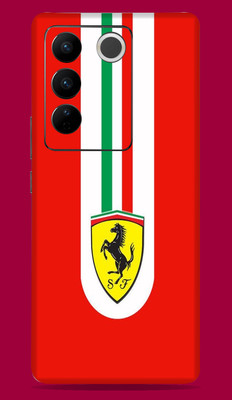 SkinoMania Vivo V27 Pro 5G Mobile Skin(Multicolor Red Ferrari)