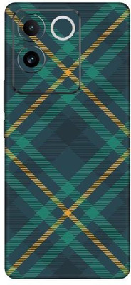 Vcare GadGets Green Tartan Vivo T2 Pro 5G Mobile Skin(Multicolor)