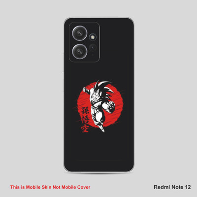 VYBE The Smart Choice Redmi Note 12 Goku Mobile Skin Mobile Skin(Carbon Grey B38)