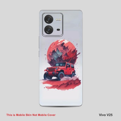 VYBE The Smart Choice Vivo V25 Pattern Mobile Skin Mobile Skin(Dark Grey Blue A35)