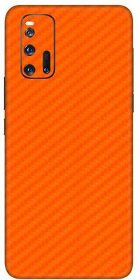 Vcare GadGets IQOO 3 5G Mobile Skin(Fiber Carbon Orange)
