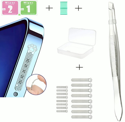 Avedia 8pcs Long and 8pcs Short, iphone Speaker Protector, Mobile Mesh Cover (PAW SILVER) Mobile Skin(PAW SILVER)