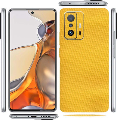 TJ CREATION Xiaomi 11T Pro 5G, Redmi 11T Pro 5G Mobile Skin(Ultra Super Yellow Carbon Fiber Skin With High Matte Finish.)