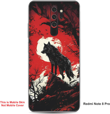 VYBE The Smart Choice Redmi Note 8 Pro Wolf Embossed Mobile Skin(Persian Red 14)