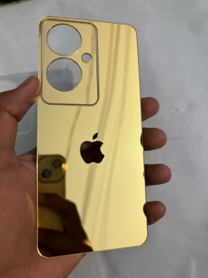 TWUAOP OPPO F25 PRO 5G MIRROR BACK PANNEL ACRYLIC SHEET Mobile Skin(Gold)