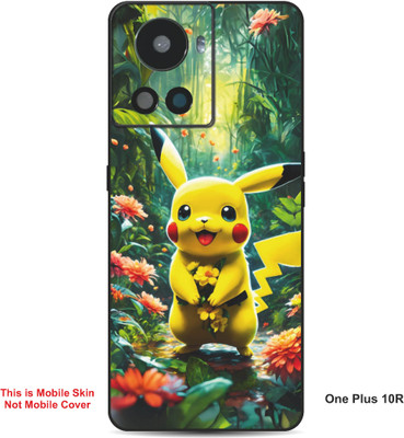 VYBE The Smart Choice One Plus 10R Pikachu Embossed Mobile Skin(Light Tan 24)