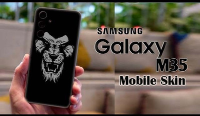 BugguSkin SAMSUNG Galaxy M35 5G Mobile Skin(Ulltra Super Annoyed Black Lion Skin With High Matte Finish., Mobile Skin (Back+Side+Camera))