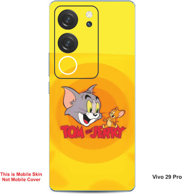 VYBE The Smart Choice Vivo 29 Pro Tom & Jerry Embossed Mobile Skin(Carrot Orange B2)