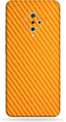 TJ CREATION Vivo S1 Pro Mobile Skin(Ultra Super Golden Carbon Fiber Skin With High Matte Finish._, Mobile Skin (Back+Side+Camera))