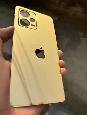 HANS LSR REDMI NOTE 12 PRO 5G BACK PANNEL MIRROR ACRYLIC SHEET Mobile Skin(GOLDEN)