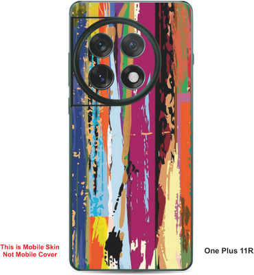 VYBE The Smart Choice One Plus 11R Art Embossed Mobile Skin(Indian Yellow A12)