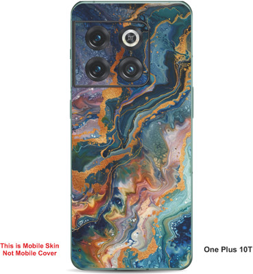 VYBE The Smart Choice One Plus 10T Abstract Embossed Mobile Skin(Pinkish Grey A10)