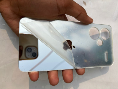 TWUAOP REDMI NOTE 13 PRO PLUS 5G ACRYLIC MIRROR BACK PANNEL Mobile Skin(Silver)
