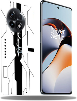 Mclaxa One Plus 11R 5G, White Cyber 3 Mobile Skin(White Cyber 3 Skin With Back,Front & Sides Skin)