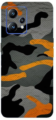 BUGGU Realme Narzo 50 Pro 5G, realme Narzo 50 Pro 5G Mobile Skin(Ultra Super Camouflage Orange Skin With High Matte Finish.)