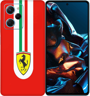SkinoMania POCO X5 Pro 5G Mobile Skin(Multicolor Red Ferrari)