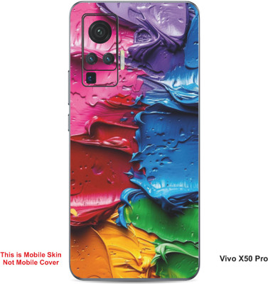 VYBE The Smart Choice Vivo X50 Pro Art Embossed Mobile Skin(Burnt Umber 9)