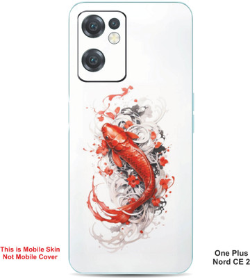 VYBE The Smart Choice One Plus Nord CE 2 Fish Embossed Mobile Skin(Pastel Orange 38)