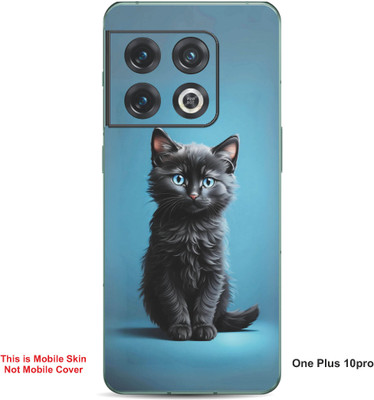 VYBE The Smart Choice One Plus 10 Pro Cat Embossed Mobile Skin(Black & Blue 29)