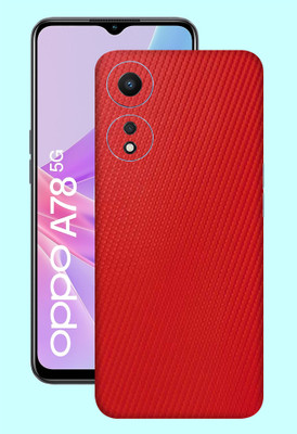 WeCre8 Skin's Oppo A78 5G Mobile Skin(Red Carbon Fiber Mobile Skin)