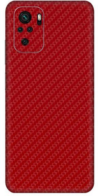 Vcare GadGets Redmi Note 10 S Mobile Skin(Fiber Carbon Red)
