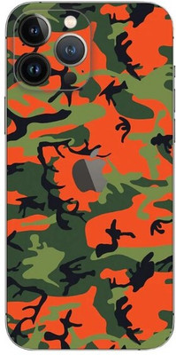 Orgic India iPhone 13 Pro Mobile Skin(Camo Green & RED)